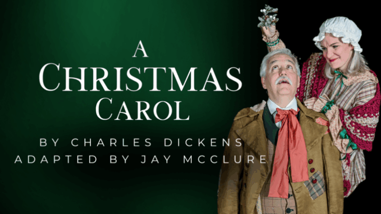 Christmas Carol Summary Image 2025. 1600 x 900. Model Christopher Seiler and Alisa Ledyard. Photo by Madison Patterson
