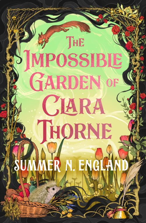 Retail Cover for Summer England's book The Impossible Garden of Clara Thorne.